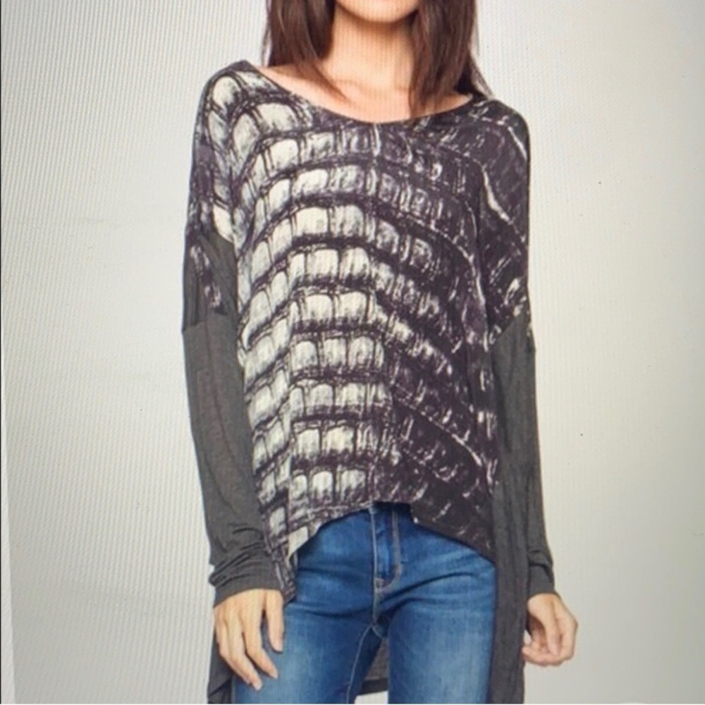 Johnny Was/Biya Silk Panel Front Tee